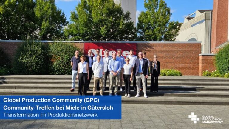 Gruppenfoto vom Jahrestreffen der Global Production Community bei Miele in Gütersloh