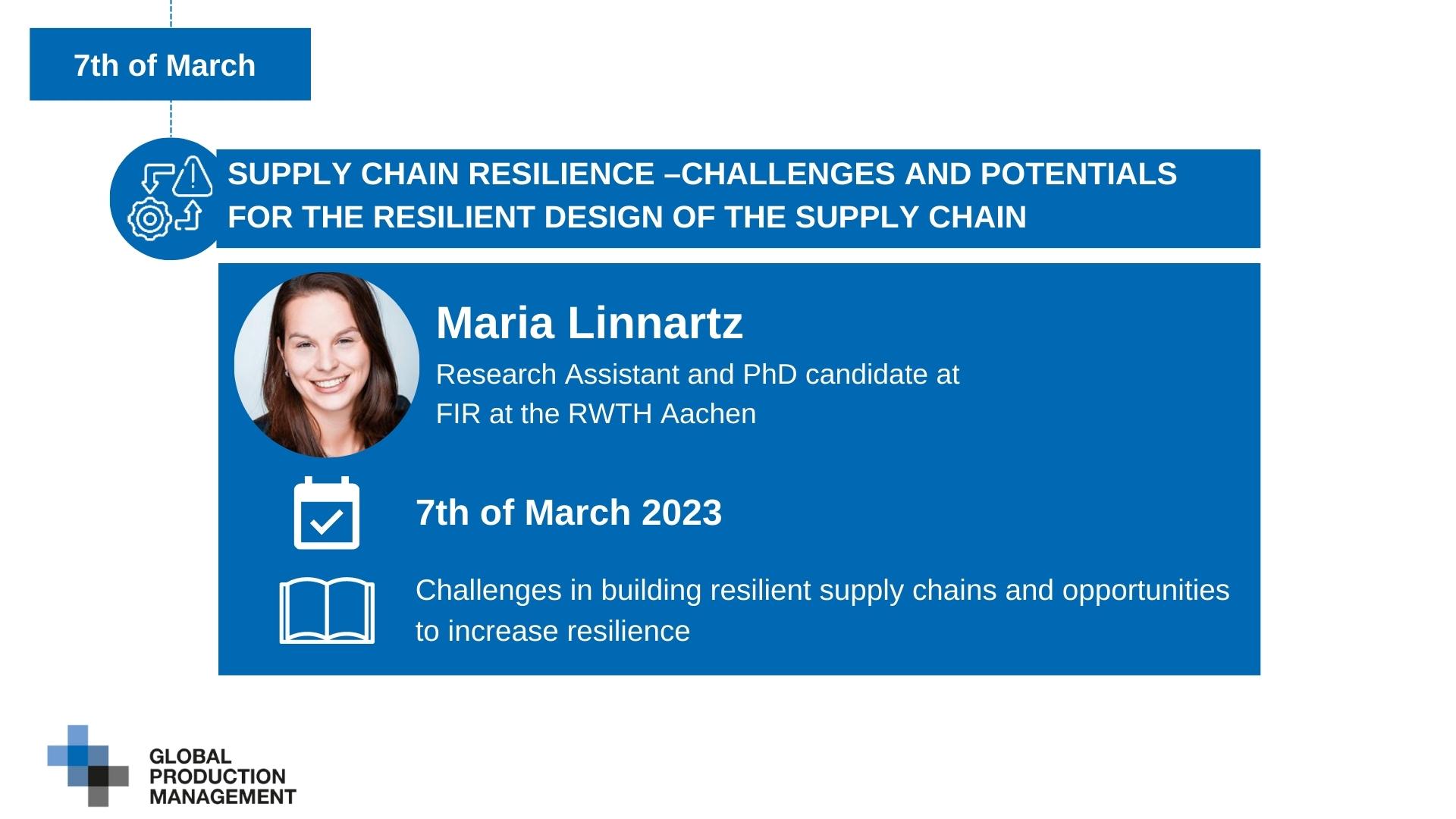 2 Supply Chain Resilience - Challenges and Potentials for the resilient Design of the Supply Chain  